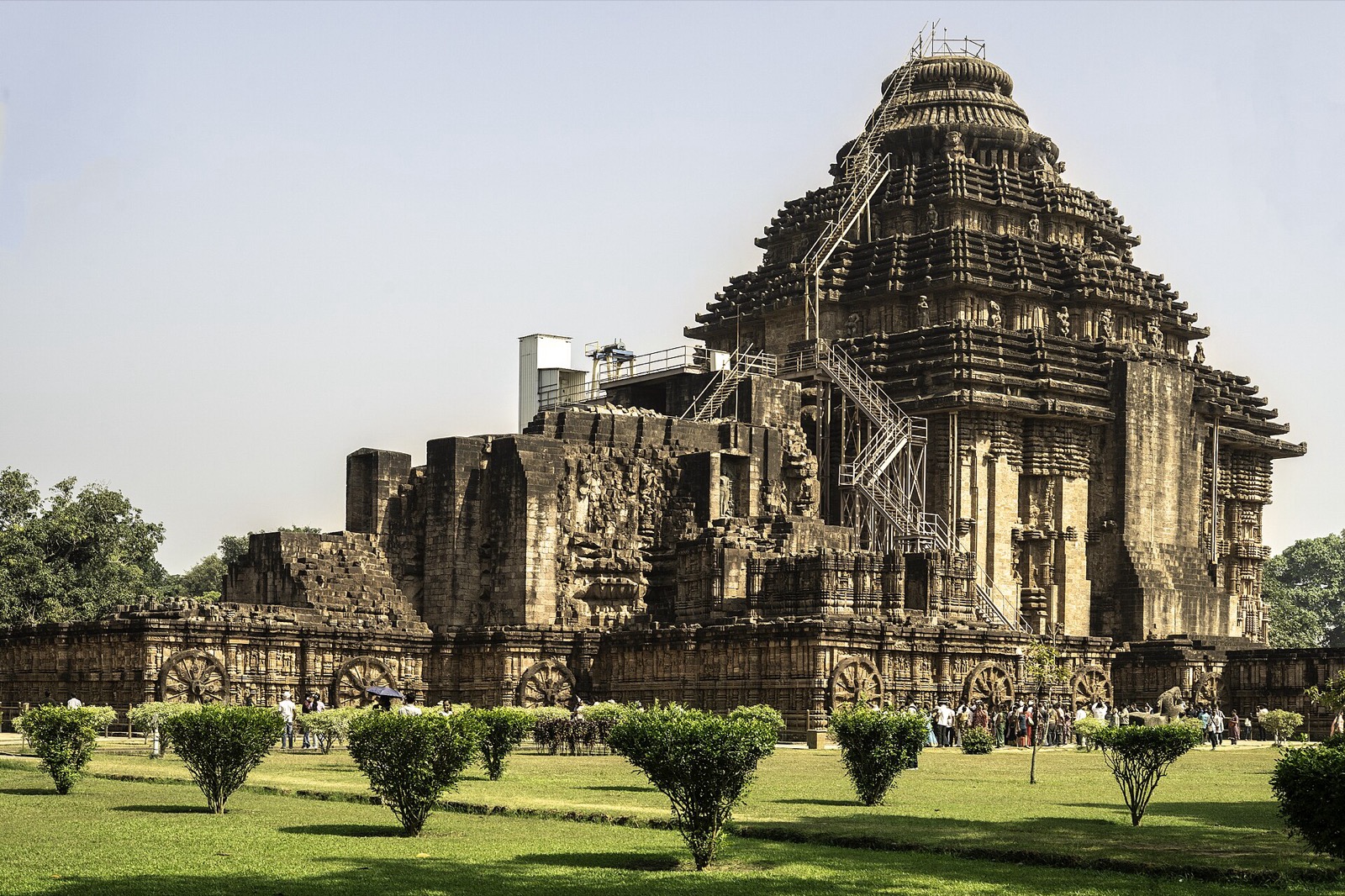 Konark Sun Temple main structure with gardens in front