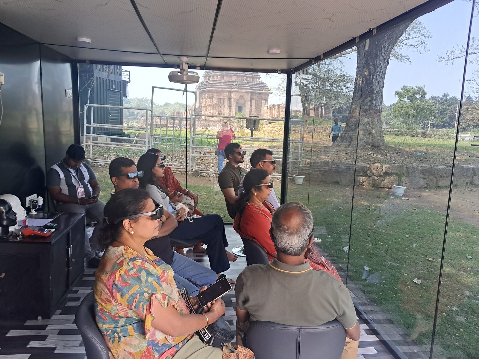Group at AR-o-VR booth near Konark Sun Temple